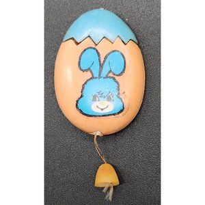 Vintage PULL CORD EASTER BUNNY & Chick Pin and  RABBIT Egg PIN